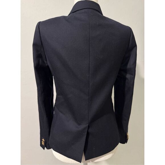 J. Crew schoolboy navy blue wool blend blazer 4 Gold accent buttons - Picture 9 of 12